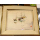 George Menendez Rae - Sailing boats, watercolour, signed lower right, 40x50cm