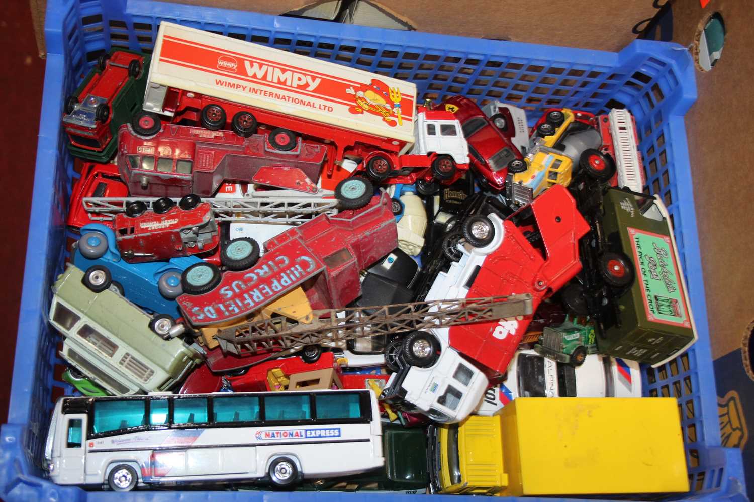 A collection of mixed loose diecast to include Corgi Toys, Matchbox, and others, specific examples