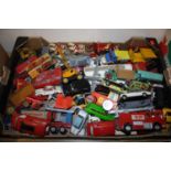 One tray of mixed playworn diecasts to include Dinky Toys and Corgi Toys