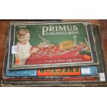 A collection of Primus and Erector boxed construction sets