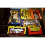 One tray of mainly 1980s Corgi diecast vehicles to include a Corgi promotional Thornton Family