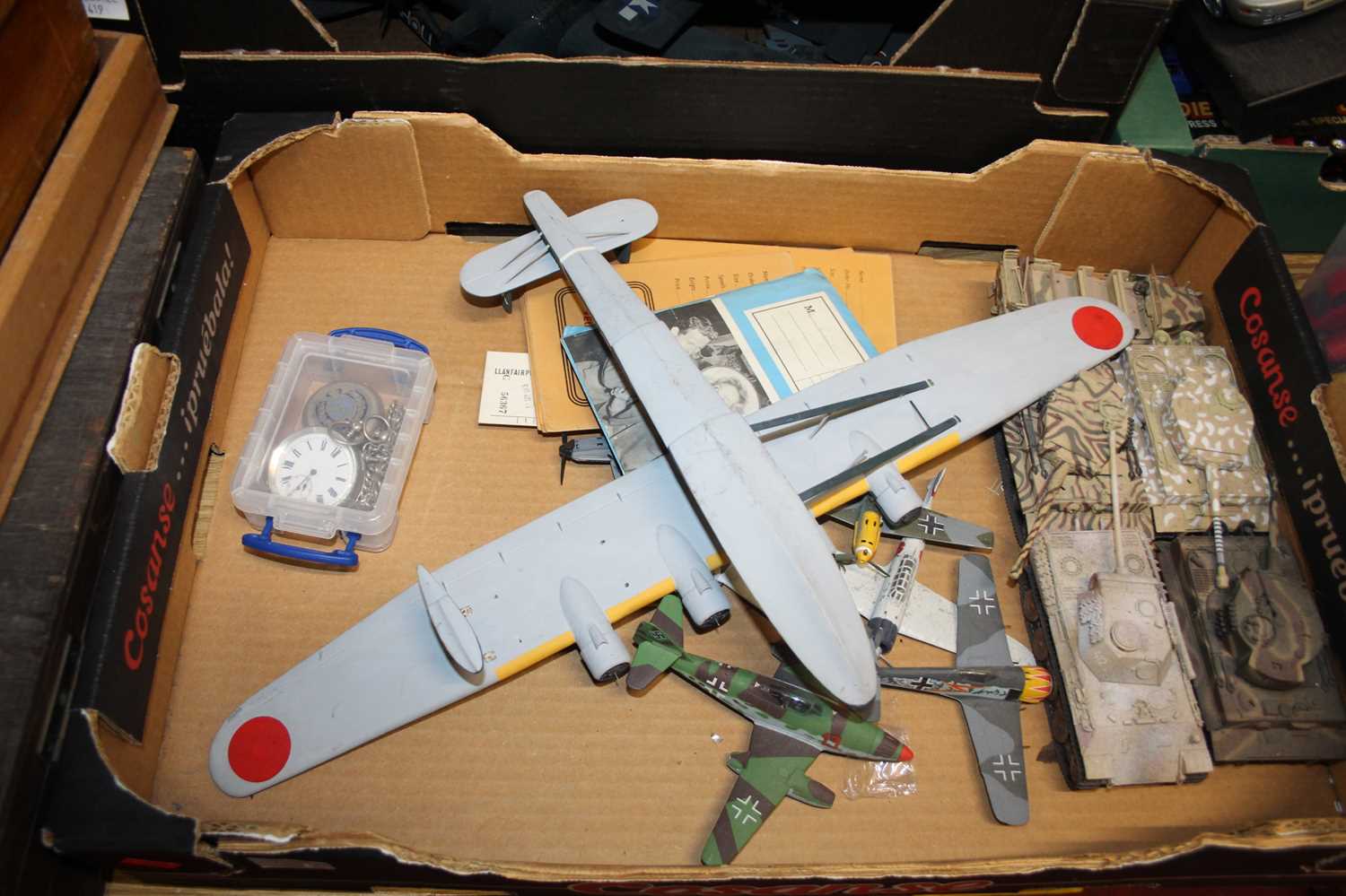 Four trays of mixed diecast, wooden and resin kit built and manufactured aircraft to include an - Image 4 of 5