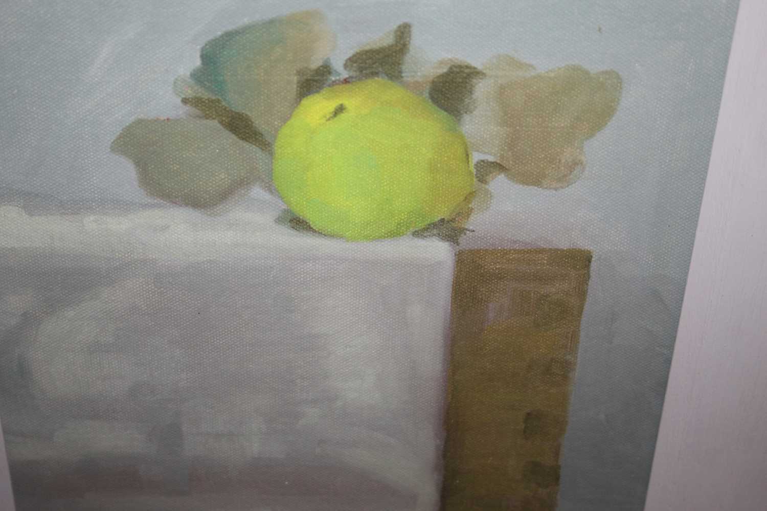 Helen Bartholomew (b.1962) - Green apple, acrylic on canvas board, signed lower right, 29 x 23. - Image 3 of 8