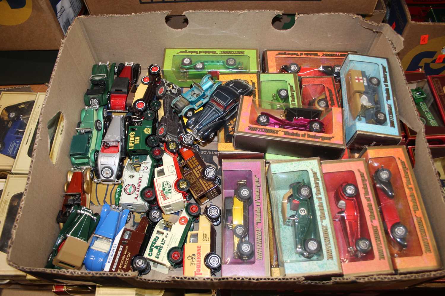Three trays containing a collection of mixed boxed and loose Matchbox Models of Yesteryear to - Image 2 of 4