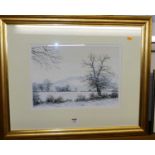 Paul Evans - Winter landscape, lithograph, 32 x 45cm