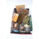 Miscellaneous items to include treen ashtray, button polisher, antique buttons etc