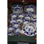 An 1820s Hilditch & Son blue and white tea service