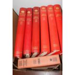 A set of six Windsor stamp albums; together with a Stanley Gibbons Simplified Stamp Catalogue