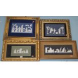 A collection of four Wedgwood Jasperware wall plaques, the largest 20 x 29cmAll with visible