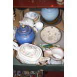 A collection of 19th century and later ceramics, to include an early 19th century Derby teapot,