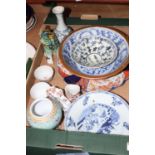 A collection of Eastern ceramics, to include an 18th century Chinese export blue and white porcelain
