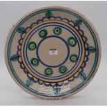 A Fratelli Piscitello polychrome tin-glazed earthenware dish, dia.36cm