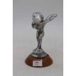 A paperweight in the form of The Spirit of Ecstasy, h.17cm