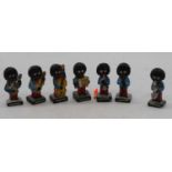 A collection of vintage Roberson's jam band member advertising figures, the largest h.7cm