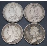 Great Britain, 1887 crown, Victoria jubilee bust, rev; St George and Dragon above date, together