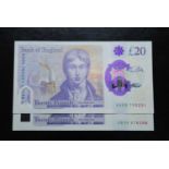 Great Britain, Bank of England £20 polymer note, first series AA03 755231, Chief Cashier Sarah John,