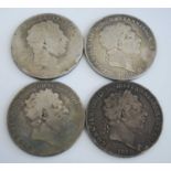 Great Britain, 1820 crown, George III laureate bust above date, rev; St George and Dragon,