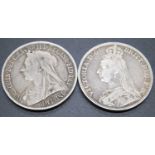 Great Britain, 1890 crown, Victoria jubilee bust, rev; St George and Dragon above date, together