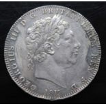 Great Britain, 1819 crown, George III laureate bust above date, rev; St George and Dragon within