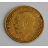 Great Britain, 1913 gold half sovereign, George V, rev: St George and Dragon above date. (1)