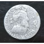 James I (1603-1604) silver penny, obv; crowned bust right with denomination behind, rev; large