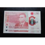 Great Britain, two consecutive Bank of England polymer £50 notes, AA62 671295 / 296, Chief Cashier