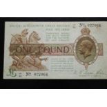 United Kingdom, a collection of banknotes to include United Kingdom of Great Britain and Ireland one