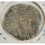 England, Henry VI (1422-1471) groat, Calais mint (1422-27) obv; crowned bust with annulets, rev;