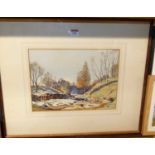 William Lyons Wilson (1892-1981) - Departing snow, watercolour, signed and titled lower right, 26