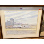 Arnold de Soet (1924-1994) - The Beach at Aldeburgh, watercolour, signed lower right, 35 x 45cm