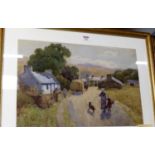 Carleton Grant (circa 1860-1930) - Returning home, watercolour, signed and dated lower left 1885,