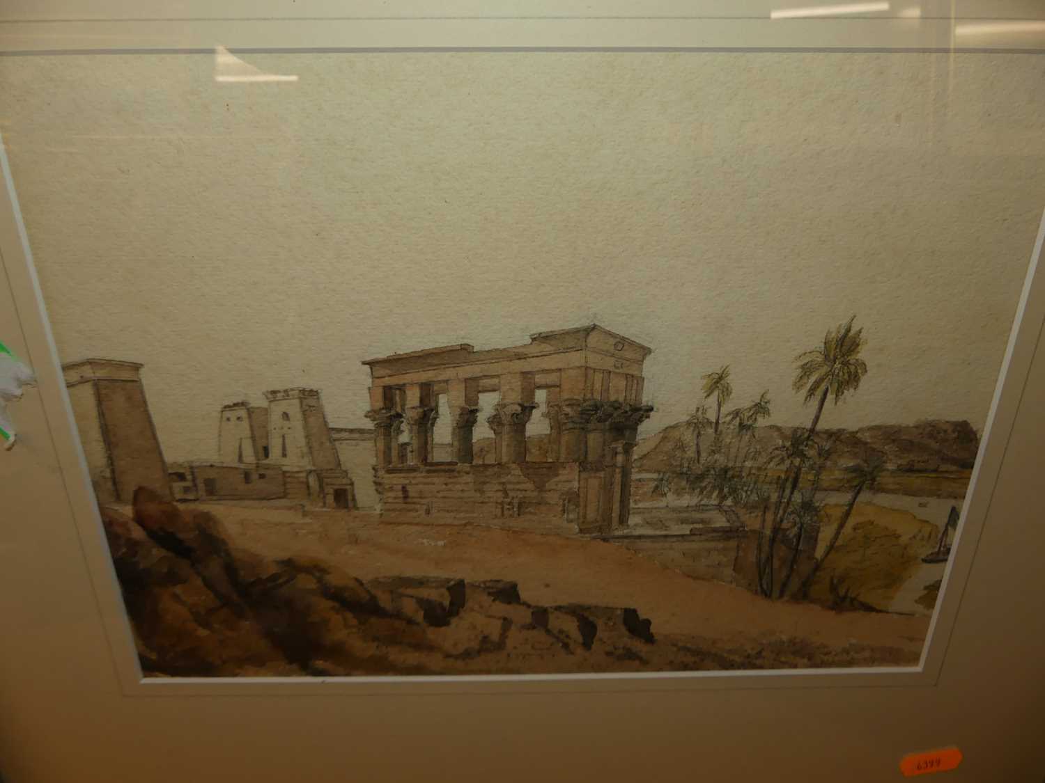 G H Gail - Temple Ruins, watercolour, 23 x 30cm; and Henry A Harper - Travellers with camel, - Image 2 of 9