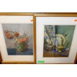 C.H.J.Tyler - a set of four still life studies, watercolours, each signed with monogram lower right,