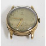 A vintage gent's Tudor 9ct gold cased manual wind wristwatch, having a signed silvered dial (