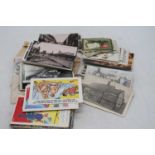 A collection of vintage postcards, mainly being topographical