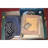 A collection of miscellaneous items, to include aircraft training course notes, blue beret, Jane's