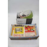 A Hobbies FDW 102 musical TV cigarette or trinket box, boxed, together with another music box