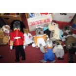 Five boxes of childrens stuffed toys