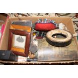 A collection of miscellaneous items, to include a copper lustre jug, print, treen etc