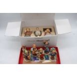 A collection of Hummel and Goebel figures of children, to include a boxed Hummel Nativity scene