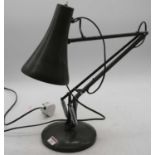 A green painted angle pose desk lamp