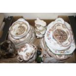 A collection of ceramics, to include a Prattware pot lid and Johnson Brothers Old Britain service