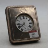 An early 20th century nickel cased Goliath pocket watch, having enamelled dial with Roman numerals