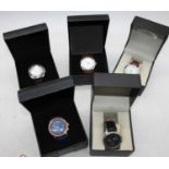 A collection of five fashion wrist watches to include Moscow Time