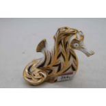 A Royal Crown Derby model of a seahorse, h.10cm