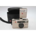 A Leica Minilux Zoom Compact Camera, serial #2448603, with lens cap, case, Leica CF flash and