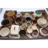 A collection of assorted Devon Mottoware pottery, to include Longpark and Aller Vale etc.