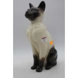 A large Beswick model of a Siamese cat, seal point gloss, shown in seated pose, model No. 2139, h.