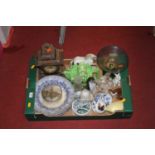 A box of miscellaneous items, to include a novelty Lingard Humpty Dumpty teapot and cover, Victorian