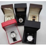 A collection of five fashion wrist watches to include Pendule